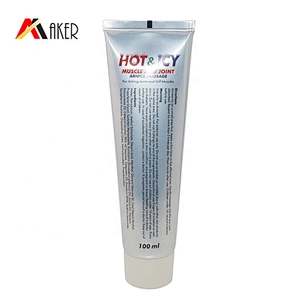 Supply round cosmetic aluminum laminated tube with plastic screw cap for muscle pain cream