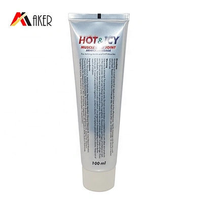 Supply round cosmetic aluminum laminated tube with plastic screw cap for muscle pain cream