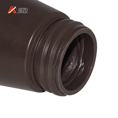 Unique shape empty brown 350ml 1000ml PE plastic cosmetic shampoo bottles set with lotion pump