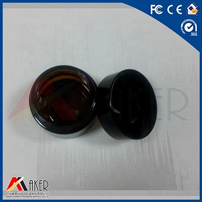 Wholesale cylinder cosmetic 20ml 30ml 50ml 100ml amber cream glass jar with lid
