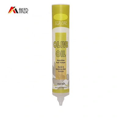 45ml green empty plastic packaging tube with screw cap for cosmetic eye cream