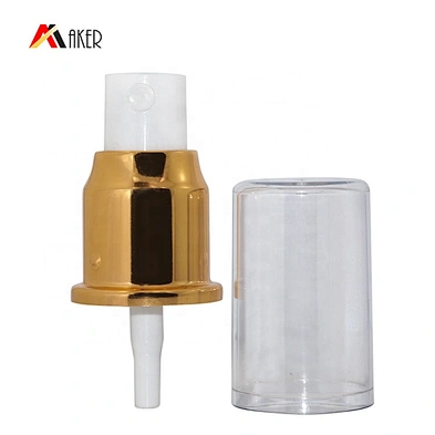 Luxury Gold aluminum cover 20/415 cosmetic Mist Sprayer with full cover cap