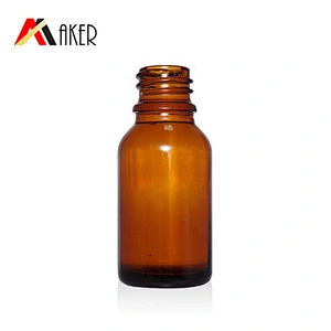 Wholesale/Custom factory 15ml semi-transparent amber glass essential oil bottle cosmetic glass essence bottle serum bottle