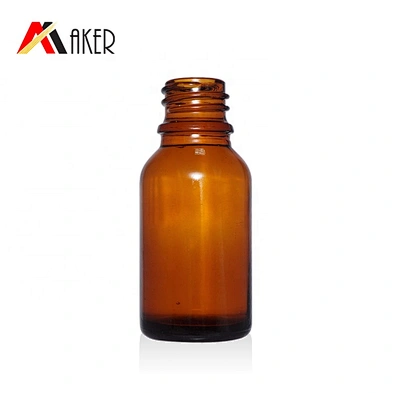 Wholesale/Custom factory 15ml semi-transparent amber glass essential oil bottle cosmetic glass essence bottle serum bottle