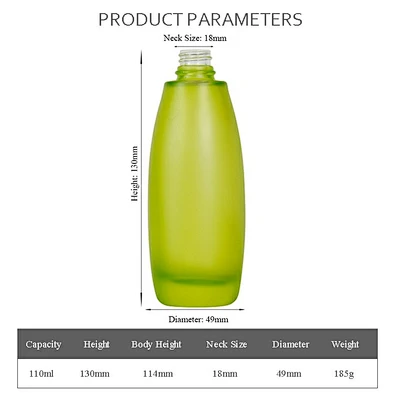 custom luxury 100ml frost green personal care bottle wood skin care packaging lotion cream glass pump bottle
