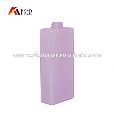 Customized color 500ml square PETG plastic shampoo bottle with lotion pump