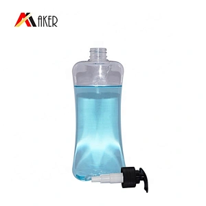 Wholesale price personal care square 500ml PET plastic custom lotion pump bottle