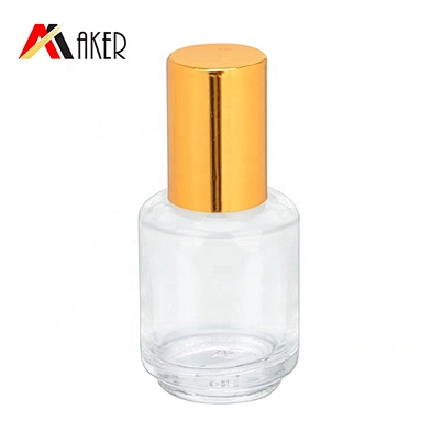 Hottest 8ml clear empty glass roll on perfume bottle with golden screw cap and plastic roller