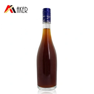 Factory supply new design empty clear glass wine bottle 500ml with aluminum cap