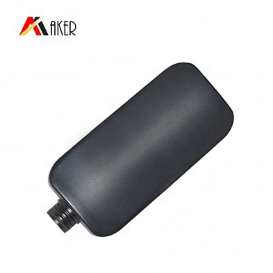 Manufacturer 400ml Flat cosmetic black plastic pe shampoo bottle