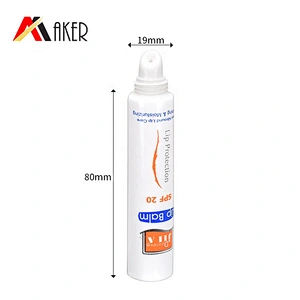 Hot sale custom 15ml LDPE plastic white squeeze empty lip gloss tube container