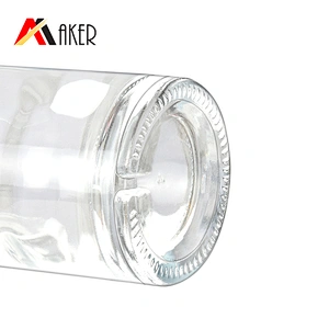 Custom / Wholesale empty clear 750ml boston round shape glass / whisky / brandy / vodka bottles with cork