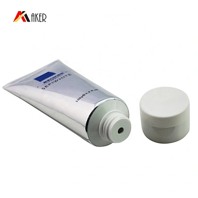 Plastic Tube Packaging Sliver Cosmetic Face Wash Aluminum Silver or Customized Colors Flip Top Cap/screw Cap Round
