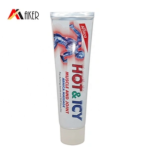 Supply round cosmetic aluminum laminated tube with plastic screw cap for muscle pain cream