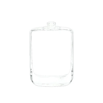 Good quality 100ml empty clear glass perfume bottles with gold aluminum covered mist sprayer and luxury cap