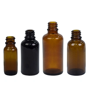 factory wholesale 15ml 30ml 1oz brown amber black oil bottle personal care packaging glass massage dropper oil bottle