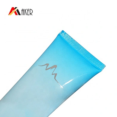 wholesale price round gradient blue 100ml body lotion cosmetic plastic packaging tube with screw cap