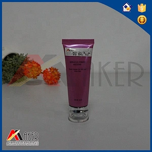 Custom made empty pink 120ml LDPE cosmetic packaging tube for skin care cream