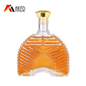 China supplier 700ml empty crystal glass wine bottle packaging for XO brandy