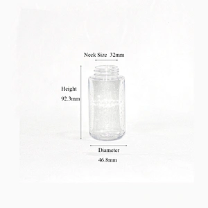2020 New arrival factory supply push type 100ml empty clear PET plastic facial makeup remover bottle packaging