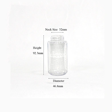 2020 New arrival factory supply push type 100ml empty clear PET plastic facial makeup remover bottle packaging