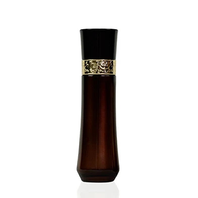 120ml black gradient gold bottle packaging personal skincare cream lotion pump cosmetic glass bottle
