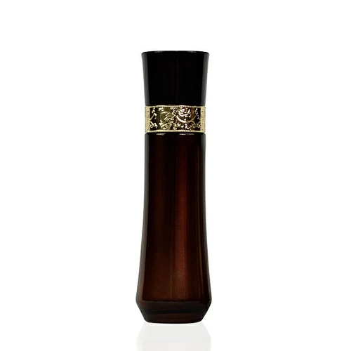 120ml black gradient gold bottle packaging personal skincare cream lotion pump cosmetic glass bottle