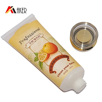 New wholesale price 130ml LDPE plastic cosmetic cleanser tube packaging with acrylic cap