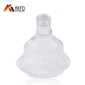 2019 New arrival wholesale clear unique shape wine glass bottle 700ml