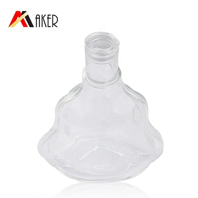2019 New arrival wholesale clear unique shape wine glass bottle 700ml