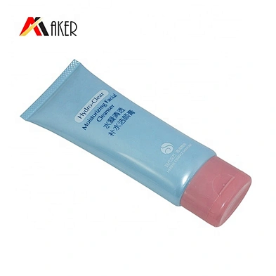 Wholesale online sale 3 oz blue oval cosmetic soft tube  plastic face wash tube packaging