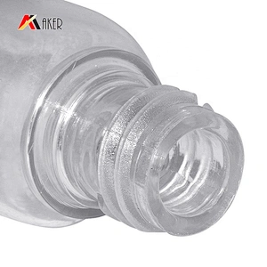 Empty wholesale price mini 30ml clear cylinder PETG cosmetic lotion plastic bottle with screw cap