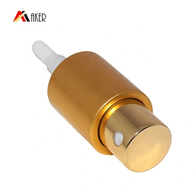 Wholesale 18/410 gold plastic aluminum covered fine mist sprayer perfume pump sprayer