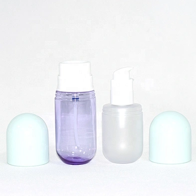 120ml 150ml Semi transparent Purple Frosted Empty PET Plastic Portable Travel Size Lotion Bottles with Pump