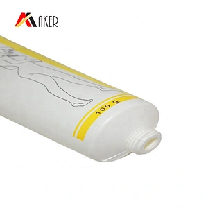 China manufacturer white biodegradable cosmetic containers plastic packaging tube for cream