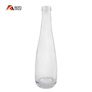 Factory 300ml clear empty classical sparkling wine glass bottle with aluminum screw cap