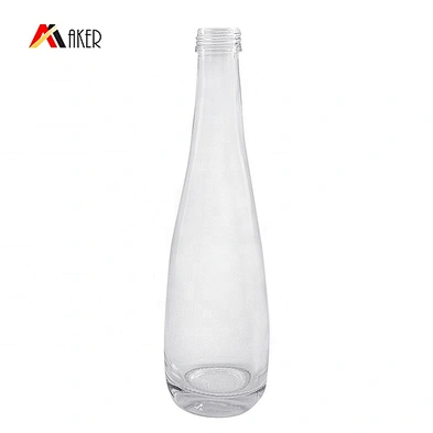 Factory 300ml clear empty classical sparkling wine glass bottle with aluminum screw cap