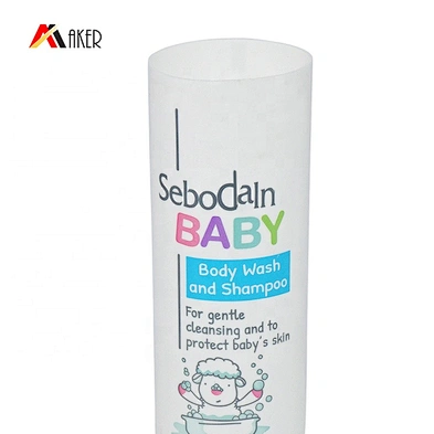 New design 30ml white LDPE plastic cosmetic shampoo tube packaging with white plastic double wall screw cap