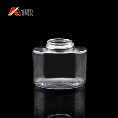China wholesale empty 70ml clear oval shape cosmetic PETG plastic baby talcum powder bottle with screw cap and sifter