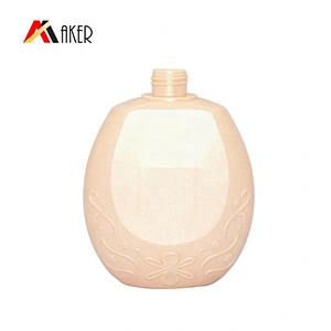 Factory wholesale 150ml 400ml beige special shape empty PE plastic shampoo bottle