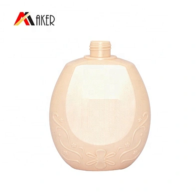 Factory wholesale 150ml 400ml beige special shape empty PE plastic shampoo bottle