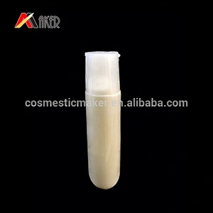 China factory price white flat shape empty 30ml PE shampoo lotion plastic bottle with flip top cap