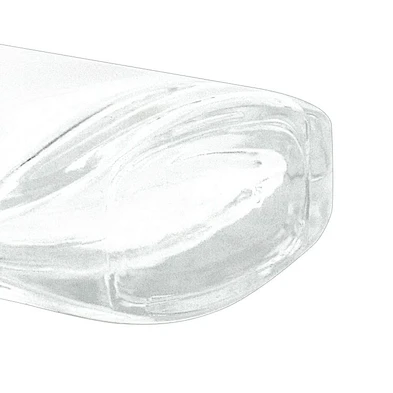 Good quality 100ml empty clear glass perfume bottles with gold aluminum covered mist sprayer and luxury cap