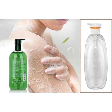 Newest design wholesale price 740ml empty clear PET plastic lotion bottle with pump