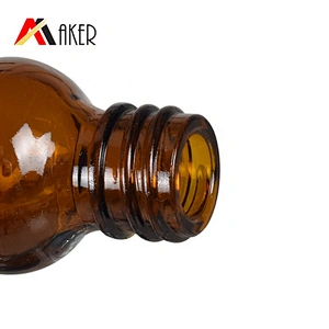 Custom 10ml 20ml amber empty gourd shape glass essential oil bottle packaging with cap or dropper