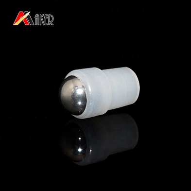 9 mm plastic bottle parts roll on stainless steel ball and PP holder