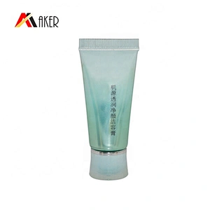 Empty wholesale price round green hand cream aluminum cosmetic tube with screw cap