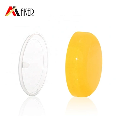 Empty 30g Yellow PP Empty Bottle Plastic Face Cream Serum Jar with plastic screw lid and clear inner cap