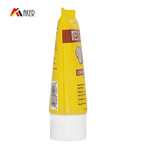 Wholesale yellow 30ml round plastic hand cream tube packaging with screw cap