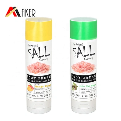 170ml empty white custom plastic laminated soft cosmetic shampoo tube packaging